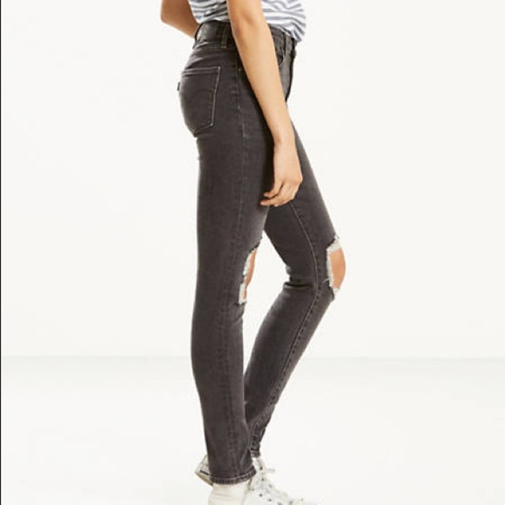 New Levi’s 721 high-rise skinny jeans high waisted black - Picture 9 of 10